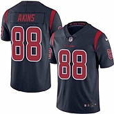 Nike Men & Women & Youth Texans 88 Jordan Akins Navy Color Rush Limited Jersey,baseball caps,new era cap wholesale,wholesale hats